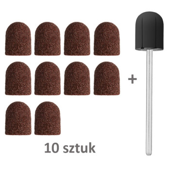 Kapturek ścierny 13 mm gradacja  80 (10 szt.) + nośnik 13